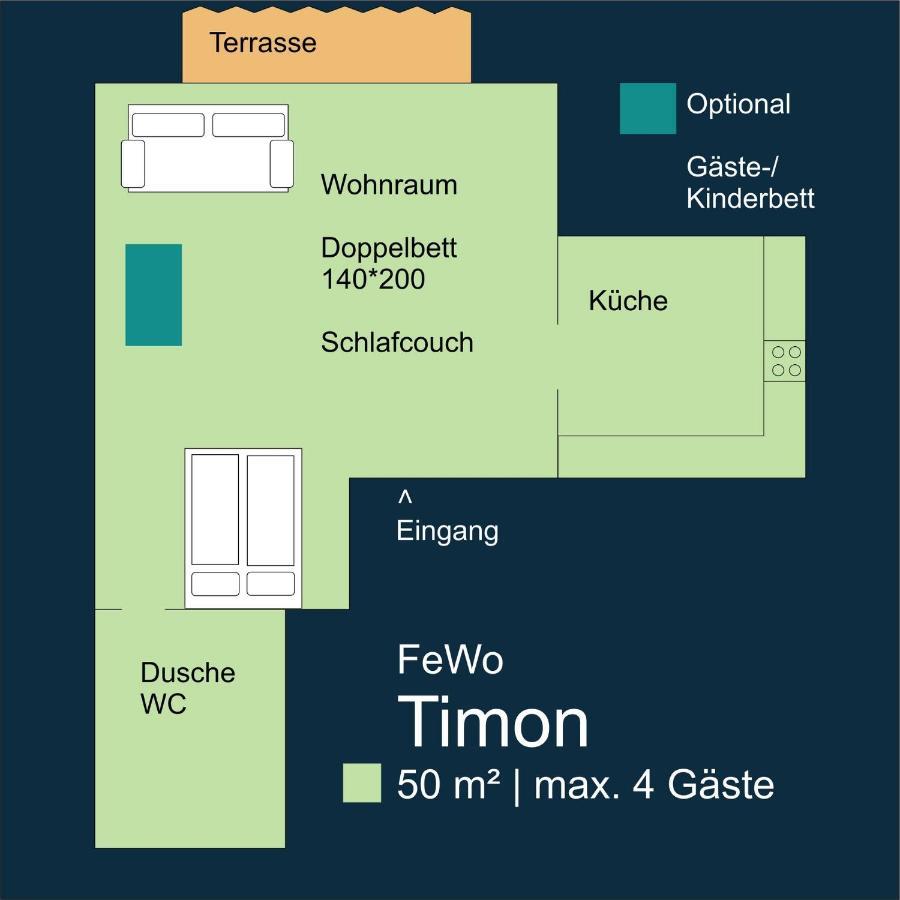 Fewo Timon Grosszuegig Modern Mit Terrasse Ca 50 Qm Hamm  Eksteriør bilde